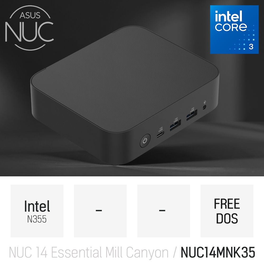 ⓒ ASUS NUC 14 Essential Mill Canyon NUC14MNK35 (베어본) / 사무용 인강용 산업용 미니PC