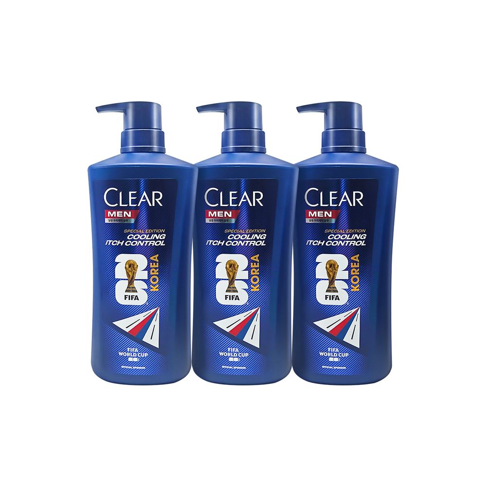클리어 맨 쿨링 앤 이치 컨트롤 샴푸 650ml 3개팩