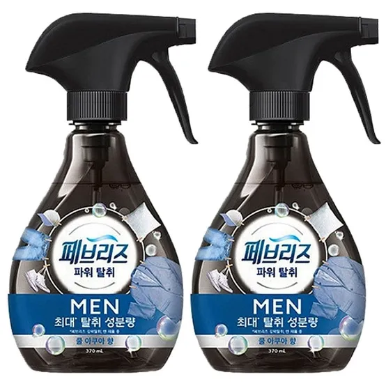 페브리즈 섬유탈취제 파워탈취 쿨아쿠아향 포맨 용기 370mlx2개