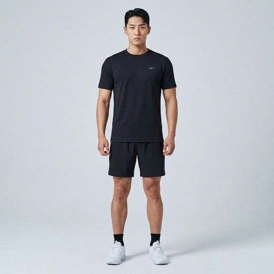 베이직 반팔 티셔츠 블랙 PW3MT24M315
