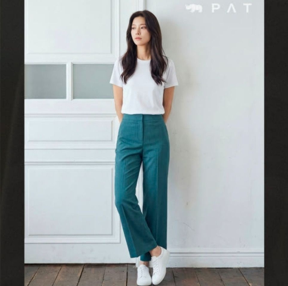 PAT [모다아울렛][피에이티]여성 세미와이드 팬츠 1L41694_HDD 행담도서평택점
