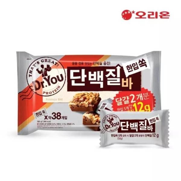 오리온 닥터유 단백질바 한입쏙 (약38개입 총380g) 닥터유 단백질바 한입쏙(380g) x1개