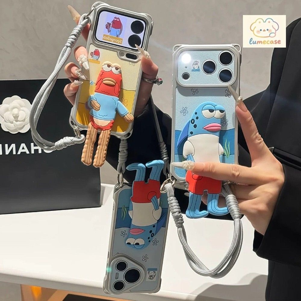 [해외] lumescase 3D 스폰지밥 캐릭터 킥스탠드 입체 휴대폰 아이폰 케이스