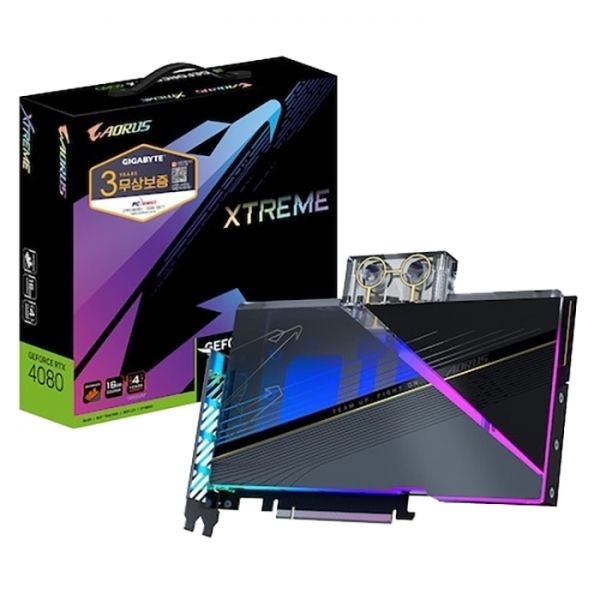 GIGABYTE AORUS 지포스 RTX 4080 Xtreme 워터블럭 D6X 16GB 피씨디렉트