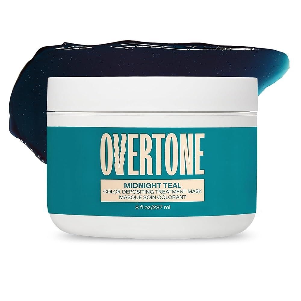 OVertone [해외] Overtone 반영구 헤어 컬러 컨디셔너, 미드나잇 틸, 226.8g(8온스), 영양, 손상 방지, 시어 버터 및 코코넛 오일 함유,