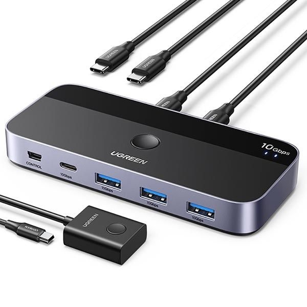 Ugreen CM691 USB3.2 C타입 10Gbps 2대4 USB선택기2:4유선리모컨 4062722