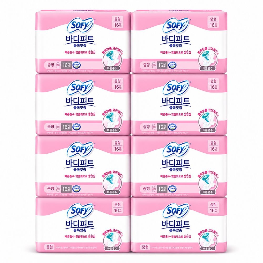 쏘피 바디피트 볼록맞춤 중형 16P x 8개