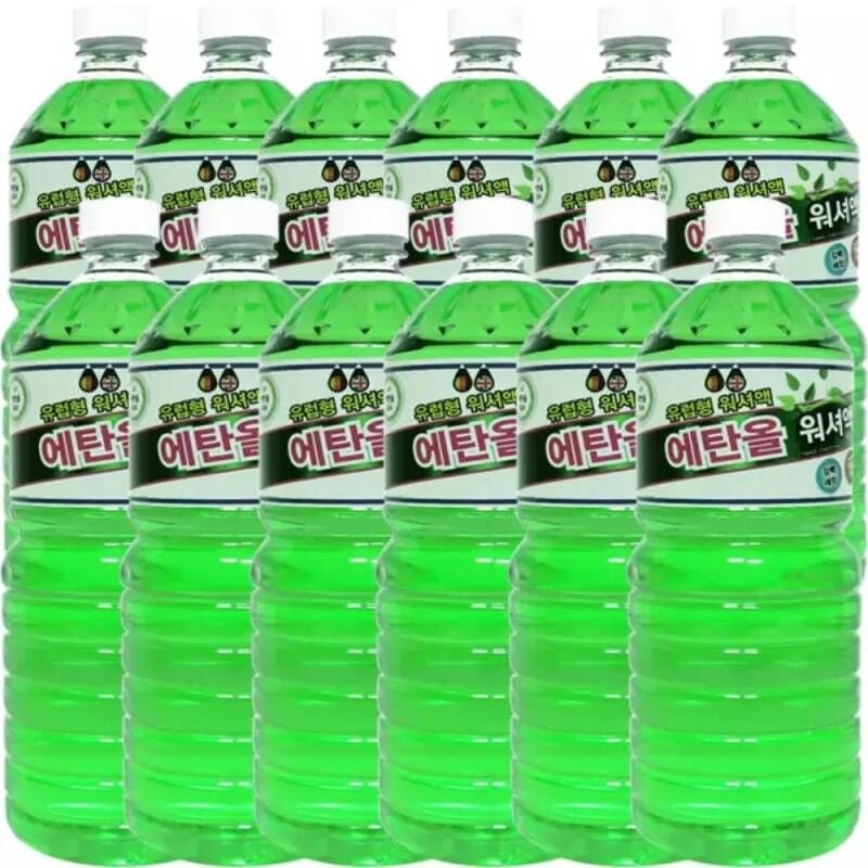 탑크린 사계절 에탄올 워셔액 1.8L 12개 1박스 자동차