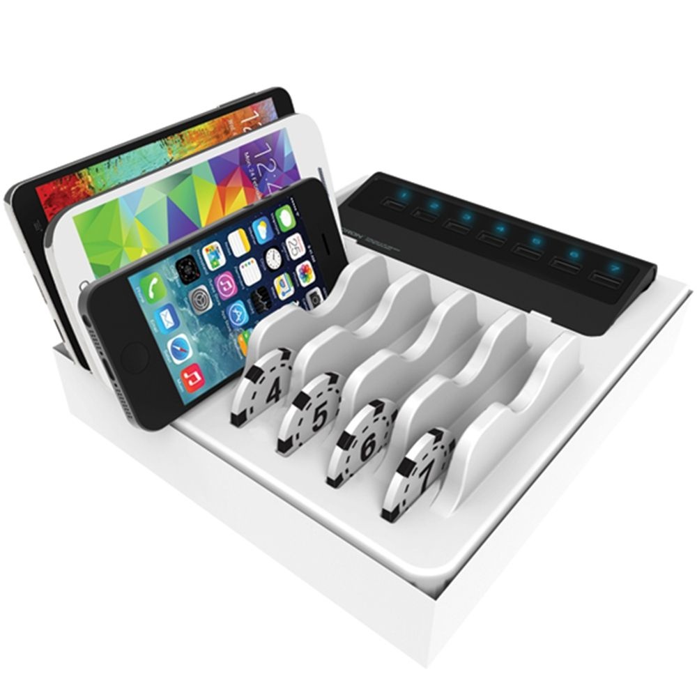 Enoice electronics 7포트 USB 멀티충전기 업소용 고속 대용량 허브 어댑터 스테이션 거치대 랙 ENC-68