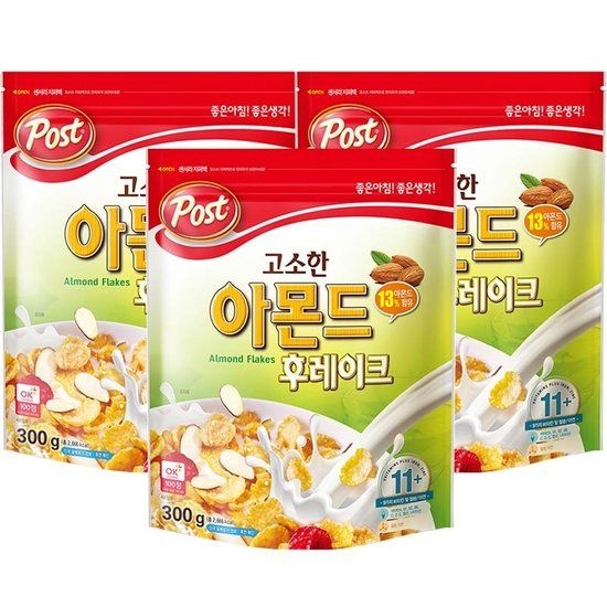포스트 포스트 고소한 아몬드 후레이크300g x 3개+랜덤(ID당1개)