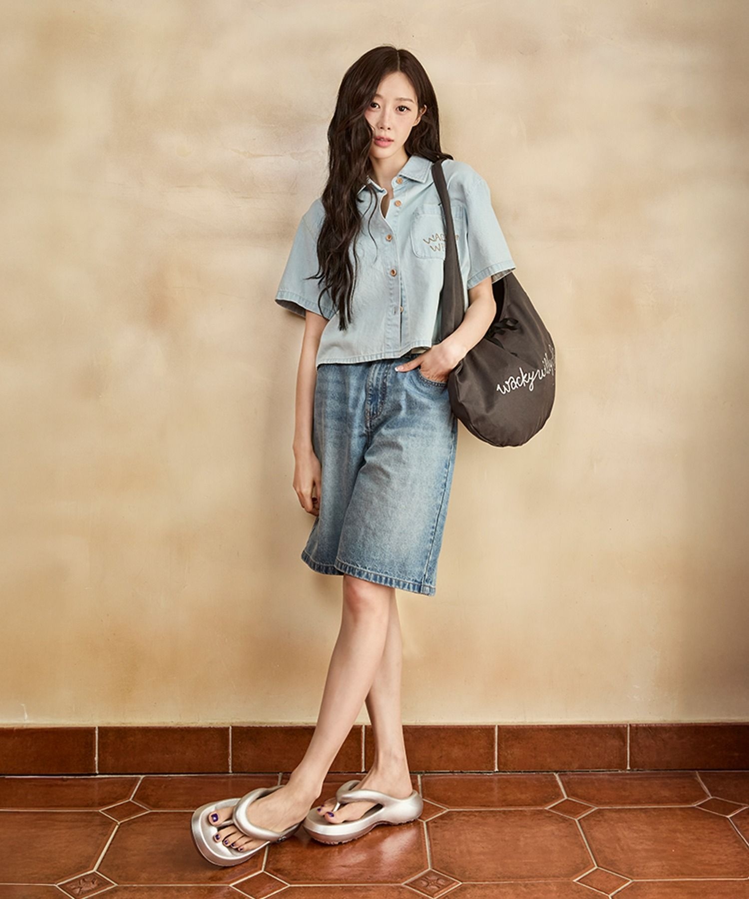 26SS 우먼스 데님 버뮤다 팬츠 블루 WA2602SO73BL 6107961