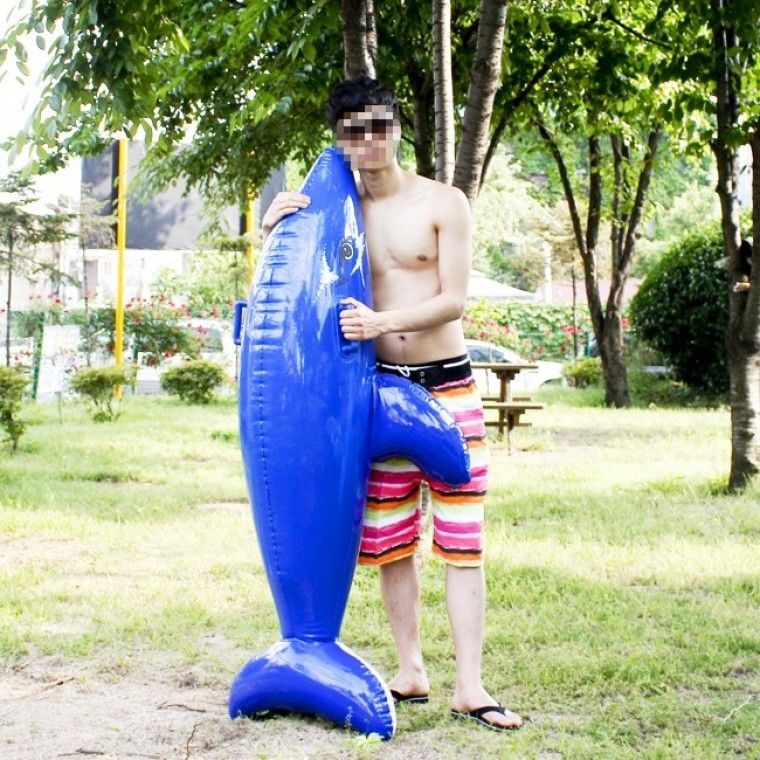 160cm 초대형 돌고래 튜브(파랑)-국산한정판매