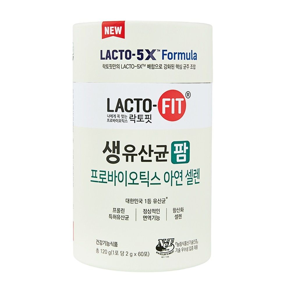 종근당 장유산균 락토핏 생유산균 팜 프로바이오틱스 60p 120g 1개