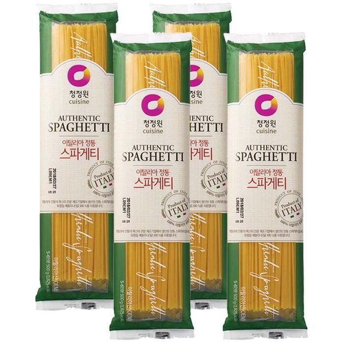 청정원 이탈리아 정통 스파게티면 500g 4개