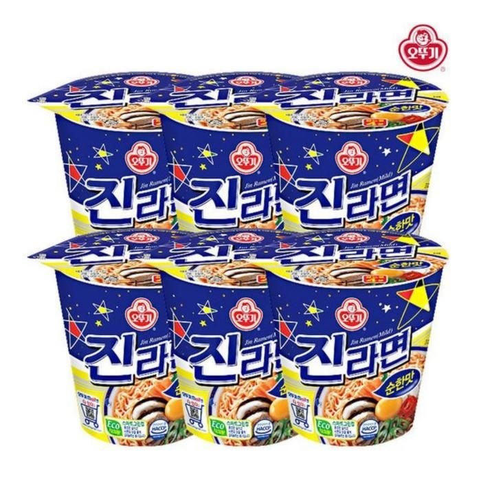 오뚜기 진라면 순한맛 소컵 65g 6입