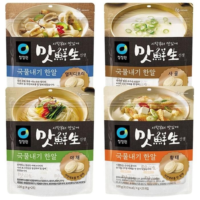 [청정원] 청정원 맛선생 100g  멸치 사골 야채 황태 멸치 디포리 국물내기 육수 한알 링