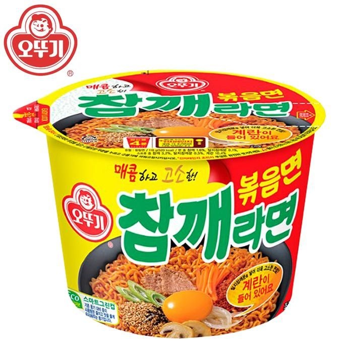 오뚜기 참깨라면 볶음면 용기 110g 12개입