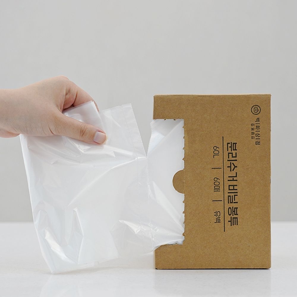 백화상점 재활용 쓰레기 분리수거 비닐 봉투 60L 60매