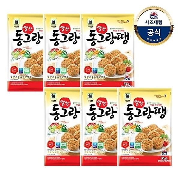 사조 [사조대림][대림냉동] 알찬동그랑땡 750g x6개