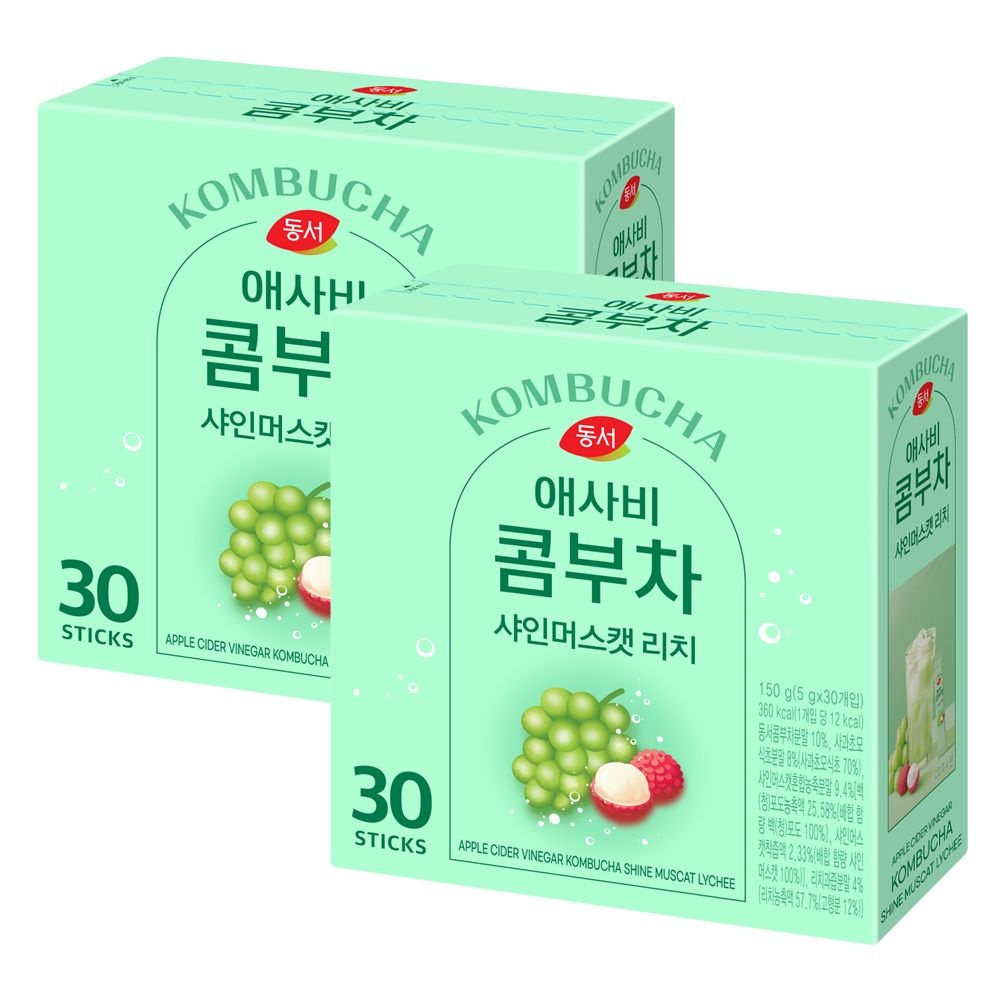 동서벌꿀 동서 애사비 콤부차 샤인머스캣 리치 30T x 2개