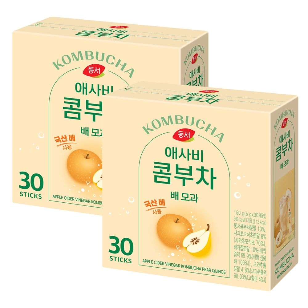 동서벌꿀 동서 애사비 콤부차 배 모과 30T x 2개