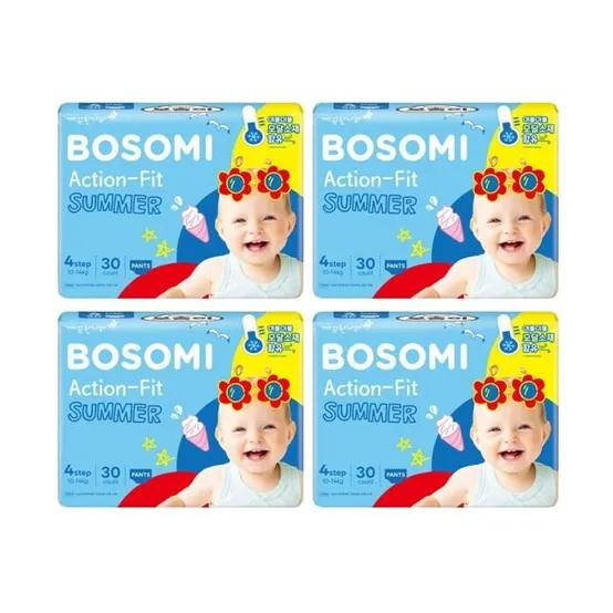 보솜이 기저귀 액션핏 썸머 팬티 4단계 대형 20p X4팩