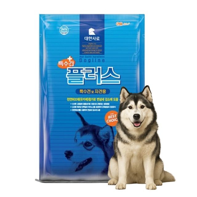 대한사료 특수견 플러스 15kg 대형견 진돗개 사냥개 개사료 애견 대용량 강아지사료