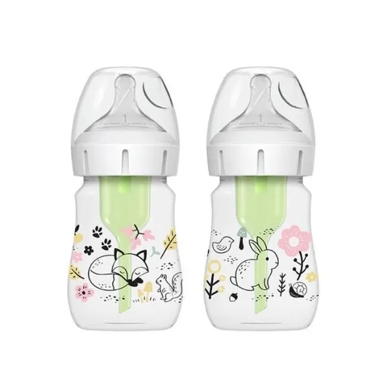 닥터브라운 젖병 배앓이 방지 와이드넥 숲속 150ml 2P