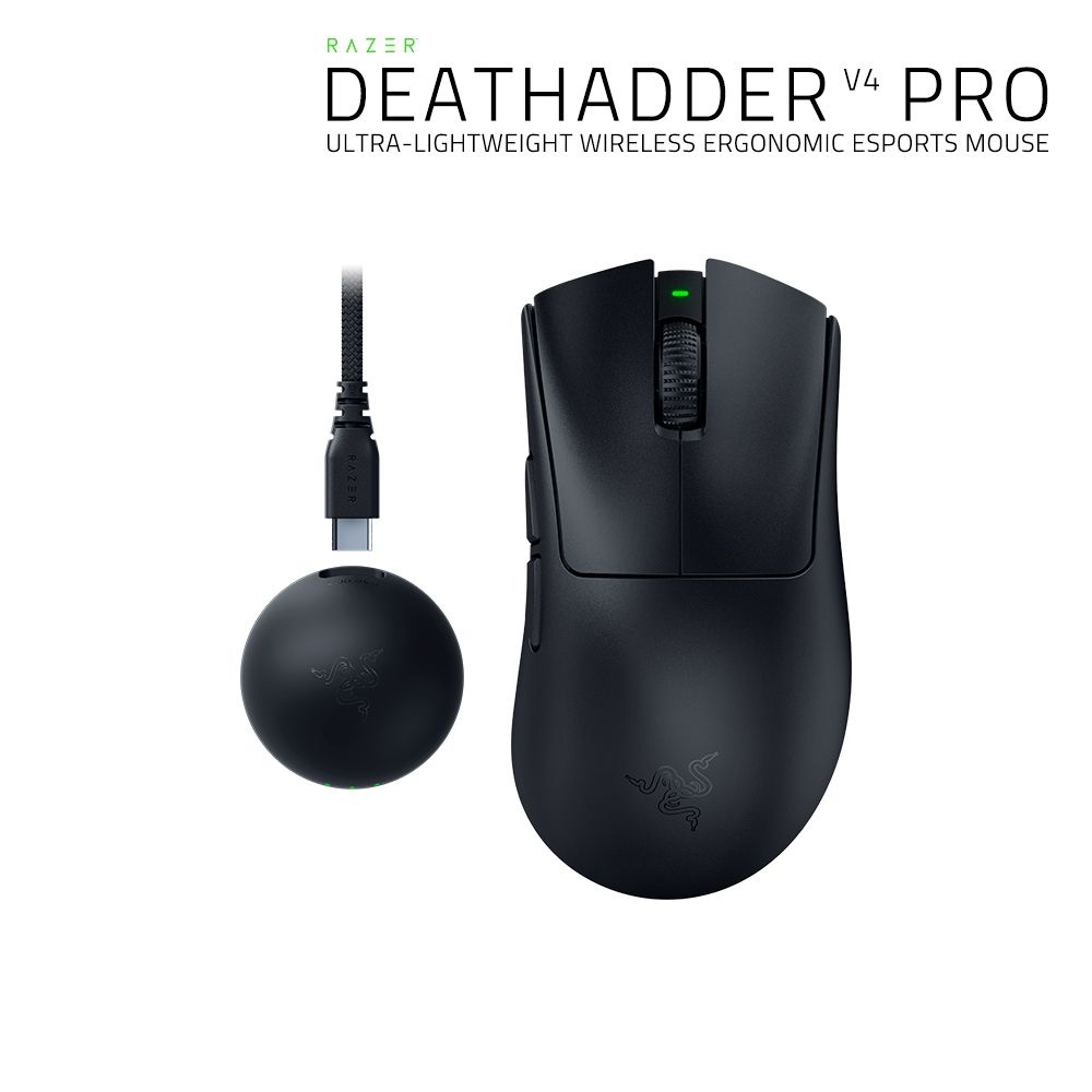 Razer 레이저코리아 Razer DeathAdder V4 Pro 블랙 유무선 게이밍마우스