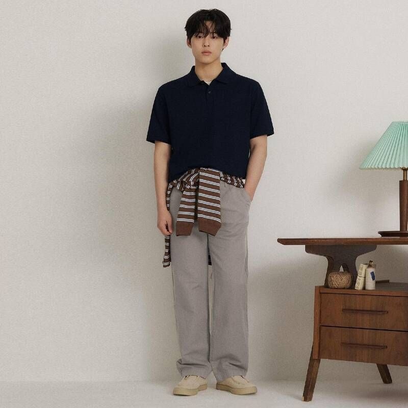 빈폴 멘 SS26가먼트다잉 세미와이드 팬츠 - 베이지 :BC6321C27A Y5Z8A3B1 D7E2F9G4