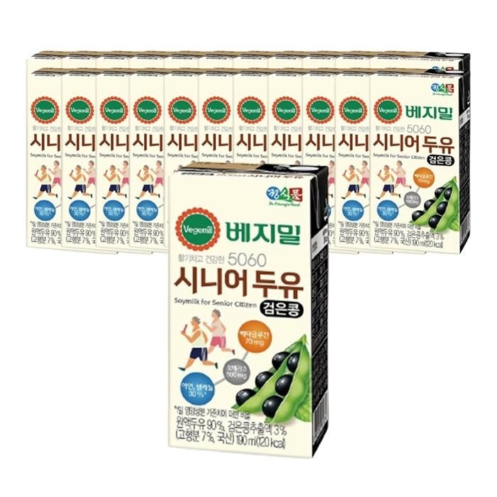정식품 베지밀 5060 시니어 두유 190ml 24개
