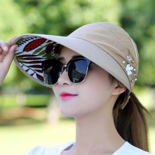 [MEIKO71766]장식 여성 썬캡 기본 여름 썬캡 모자