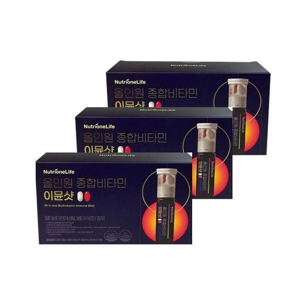 [하프클럽]올인원 종합비타민 이뮨샷 액상20ml+캡슐500mg+정제700mg 14입 3개