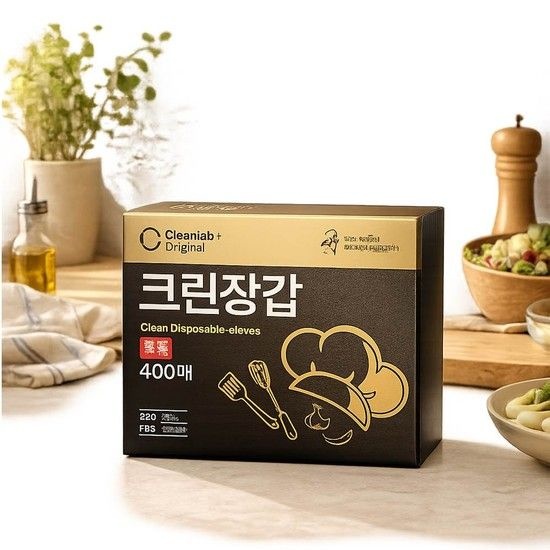 크린랩 식구 크린장갑 400매 / 위생 일회용 투명
