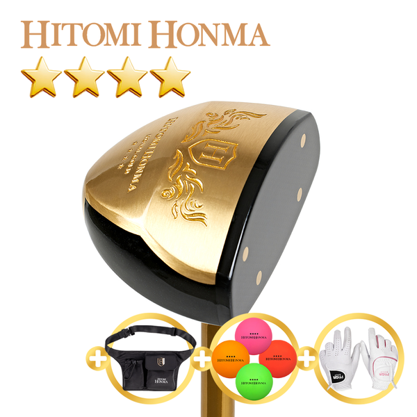 [하프클럽]협회공인인증 히토미혼마 4스타 파크골프채 ROYAL GOLD+볼+장갑+힙색
