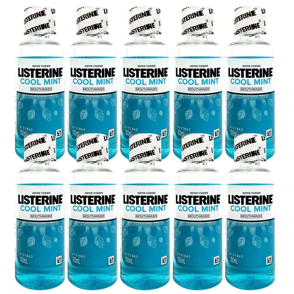 리스테린 쿨민트 휴대용 가글 구강청결제 100ml x10개