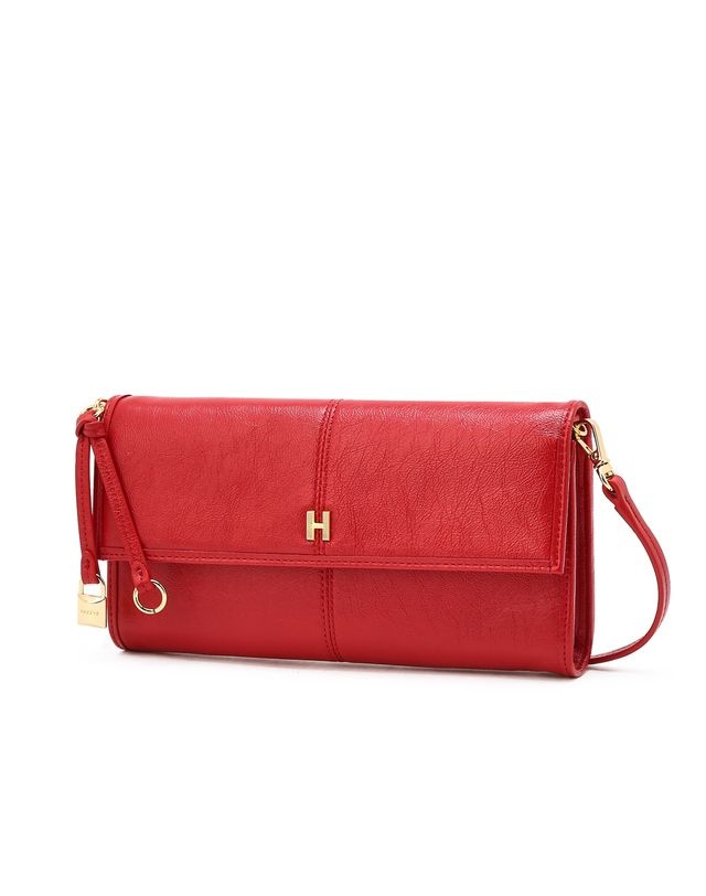 [롯데백화점] 헤지스 ACC 레드 이니셜로고 소가죽 미니크로스백 HIWA6F172R2