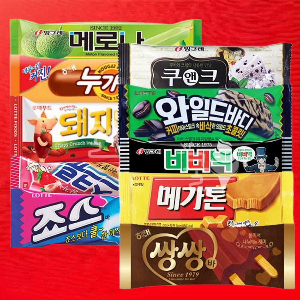 막대아이스크림 30개 메로나 누가바 돼지바 스크류바 죠스바 쌍쌍바 비비빅 메가톤바 와일브바디 쿠앤크