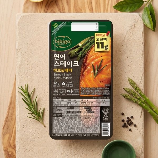 비비고 연어 스테이크 60g 10개