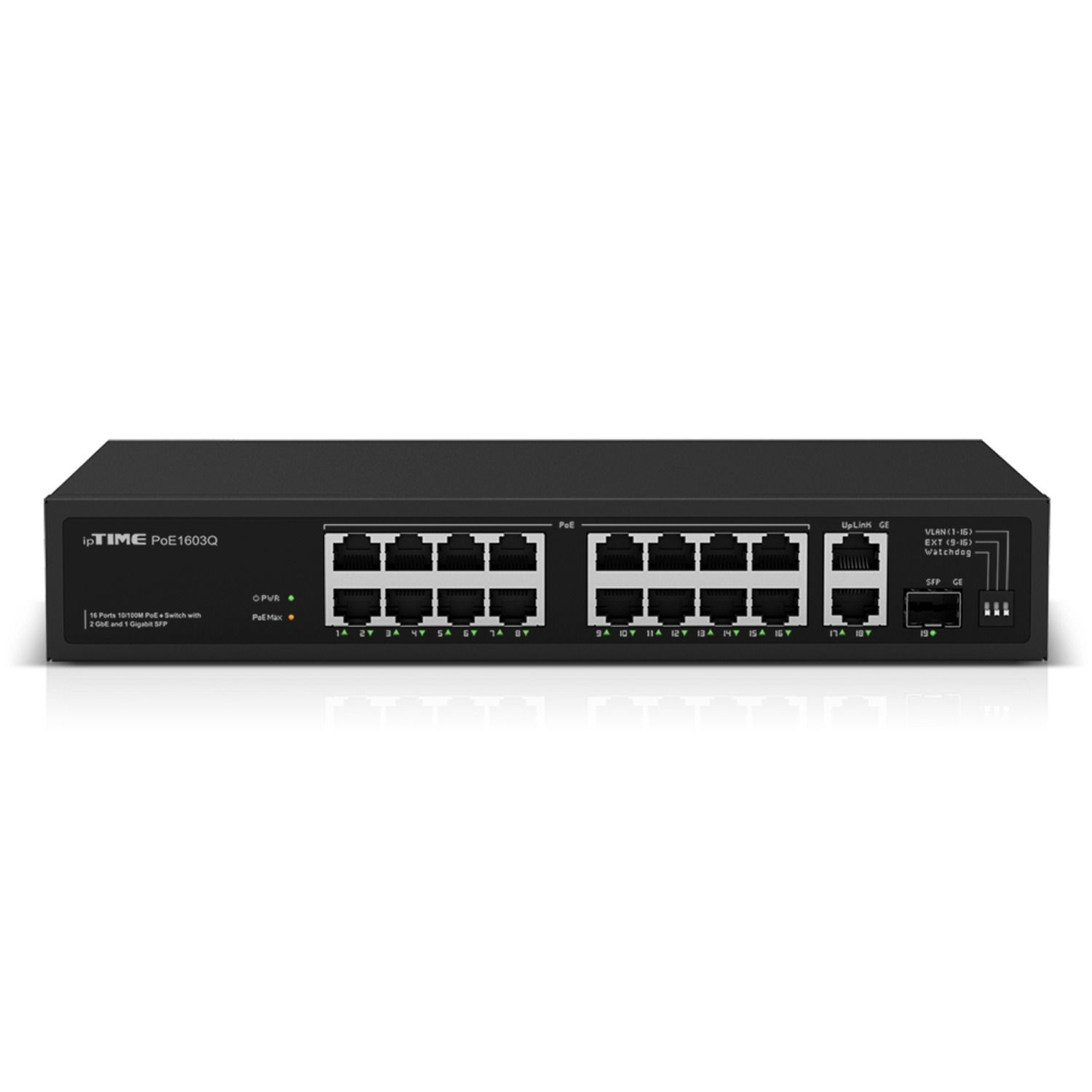 ipTIME 아이피타임 POE1603Q 16포트 PoE 지원 허브