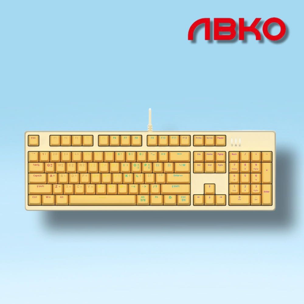 앱코 K660S V2 카일 광축 게이밍 기계식 키보드 옐로우 갈축