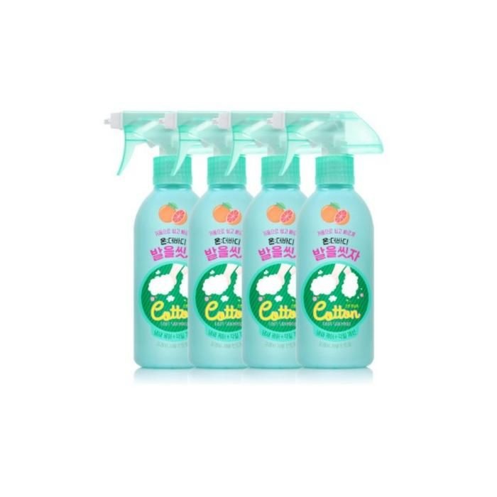 온더바디 발을씻자 코튼풋샴푸 자몽향 385ml x 4개