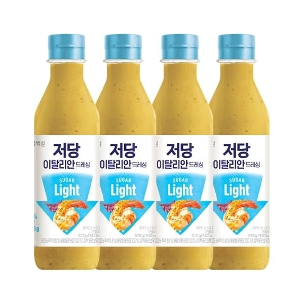 백설 저당 이탈리안 드레싱 570g x4개