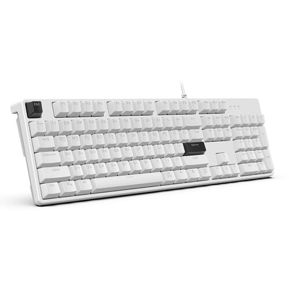 한성컴퓨터 GK204 기계식 USB 타입A 레인보우 LED 게이밍 키보드 화이트