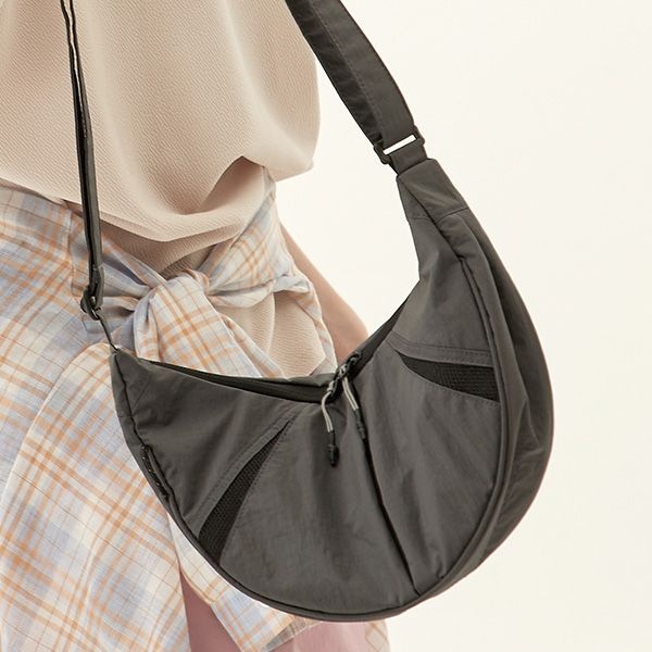 KINNEFF HOBO BAG MIDNIGHT GREY