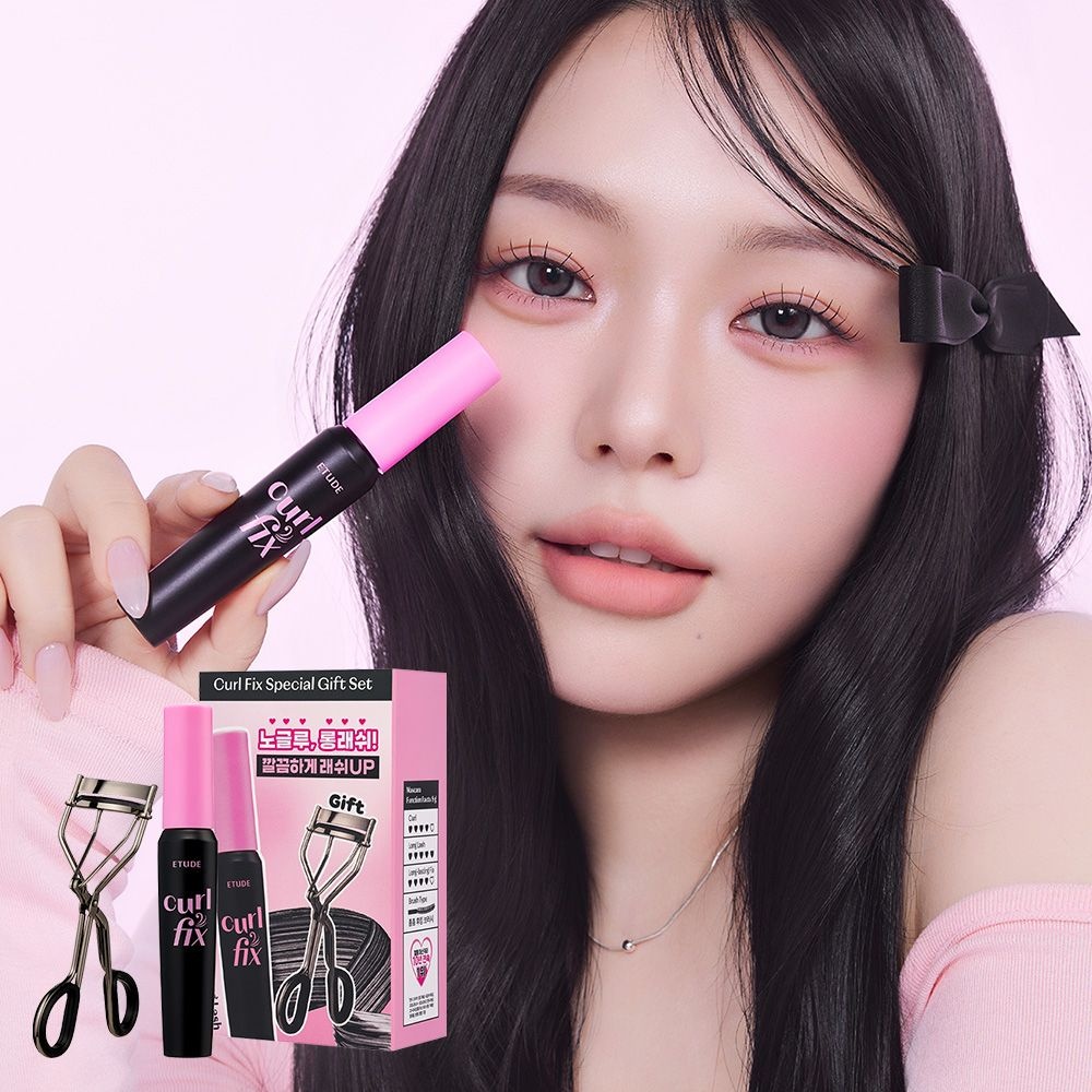 [뷰세라][L.point 최대 1,500p 적립] 컬 픽스 마스카라 기획세트 (속눈썹 빗 or 뷰러) /노글루 롱래쉬 마스카라 출시 (속눈썹빗 기획세트 04 가닥볼륨)