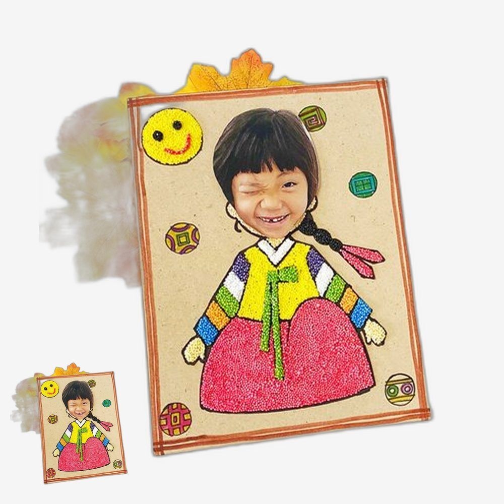 여자아이 추석맞이수업 한복만들기 전통문화 만들기수업 전통의상체험 가정의달행사 한복꾸미기