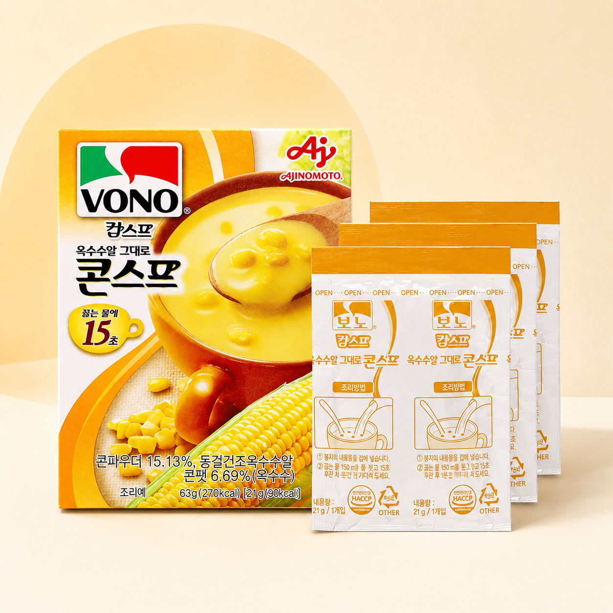 [온누리7%혜택]보노 옥수수알 그대로 콘스프 21g x 18개입
