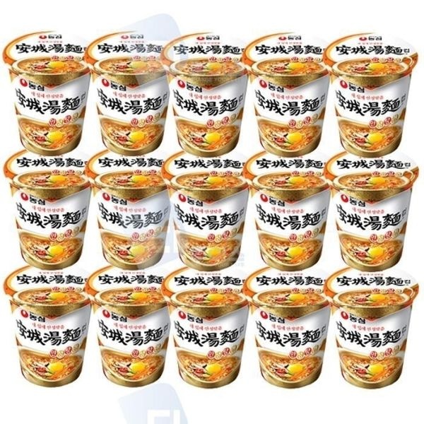 농심 안성탕면컵 66g 미니컵 15개 작은 컵라면 용기면 간식 간편식...