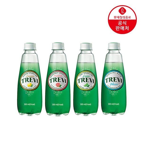 [롯데온] 트레비 탄산수 5종 300ml 40펫 (복숭아/라임/자몽/레몬/플레인)